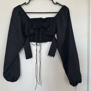 Black long sleeve tops